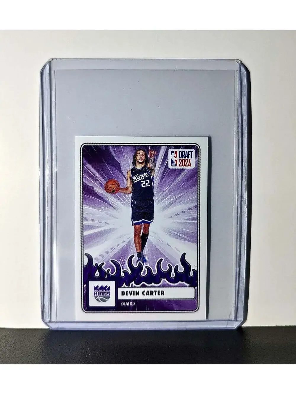 Devin Carter Rookie Draft 2024-25 Panini NBA #91 Sticker Card Sacramento Kings